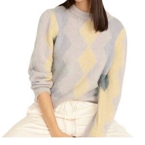 J. Crew Women's Pastel Argyle Sweater